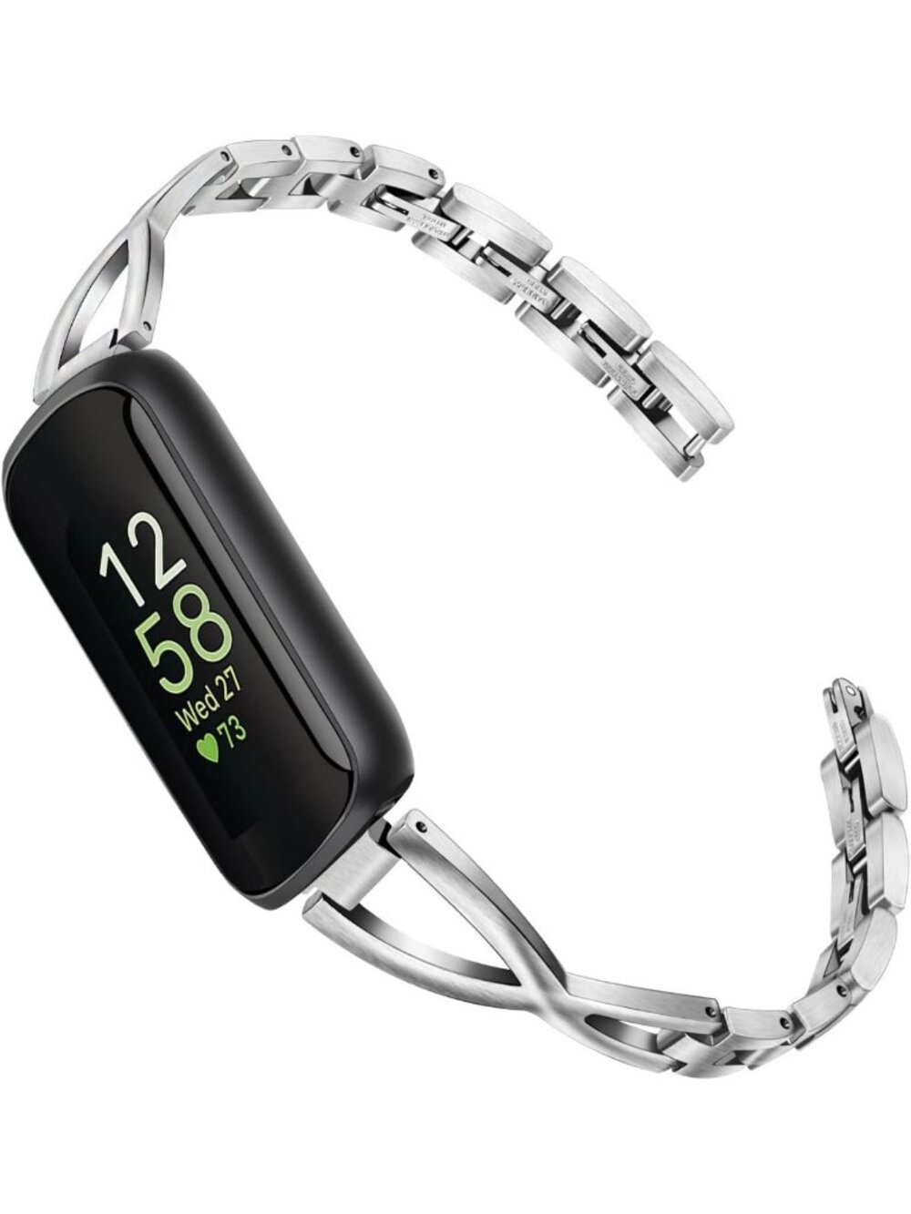 Stylish Stainless Steel Watchband Jewelry Strap for Fitbit Inspire 2/HR